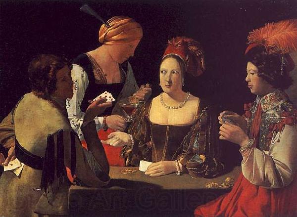 Georges de La Tour The Cheat with the Ace of Diamonds France oil painting art